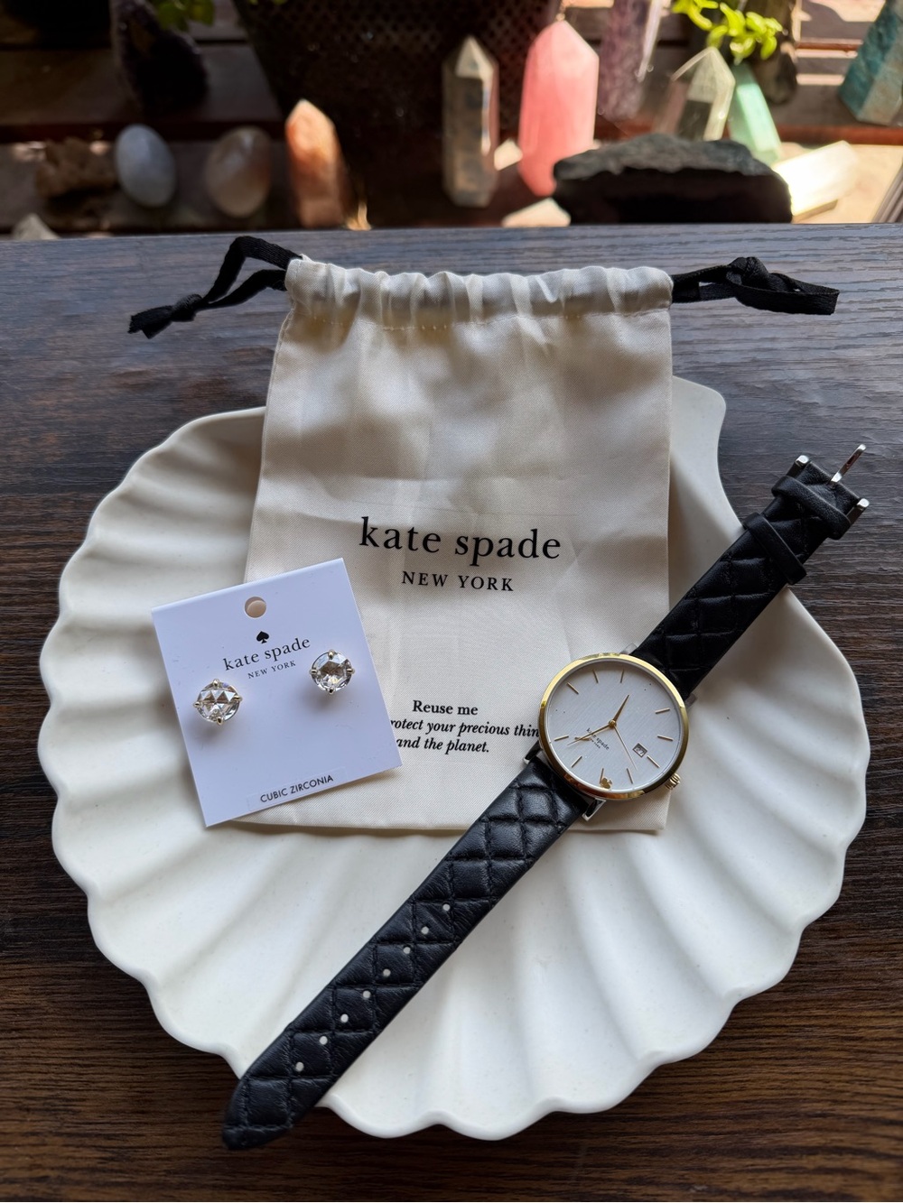 Kate Spade Watch and Earring Bundle